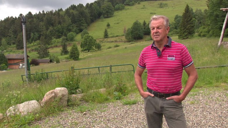 Jean-Louis Barthel au lieu-dit du Frenz / © Vincent Roy / France Télévisions
